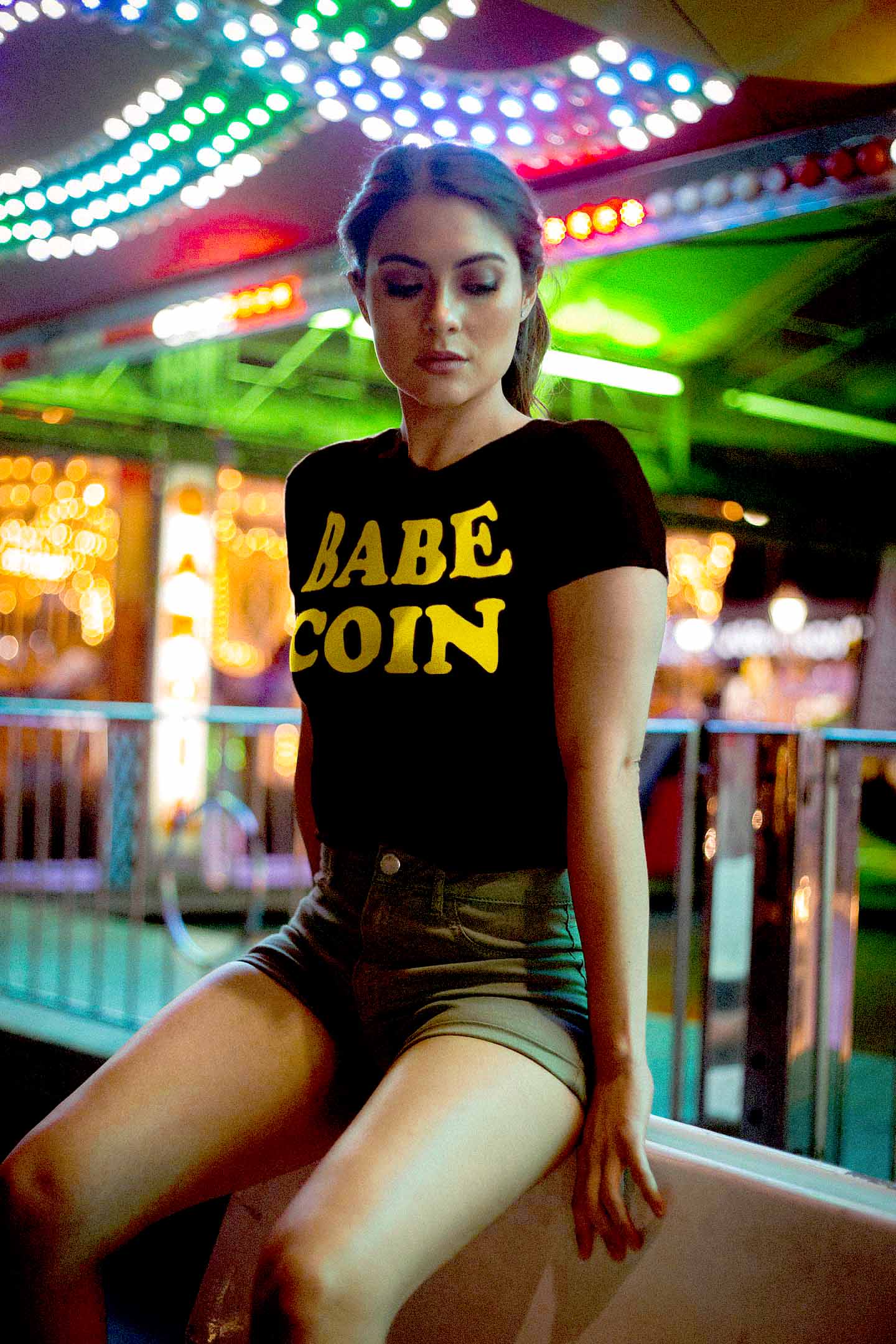 Babe Coin Baby Tee Crop Top