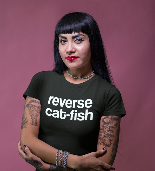 Reverse Cat-Fish Baby Tee Crop Top