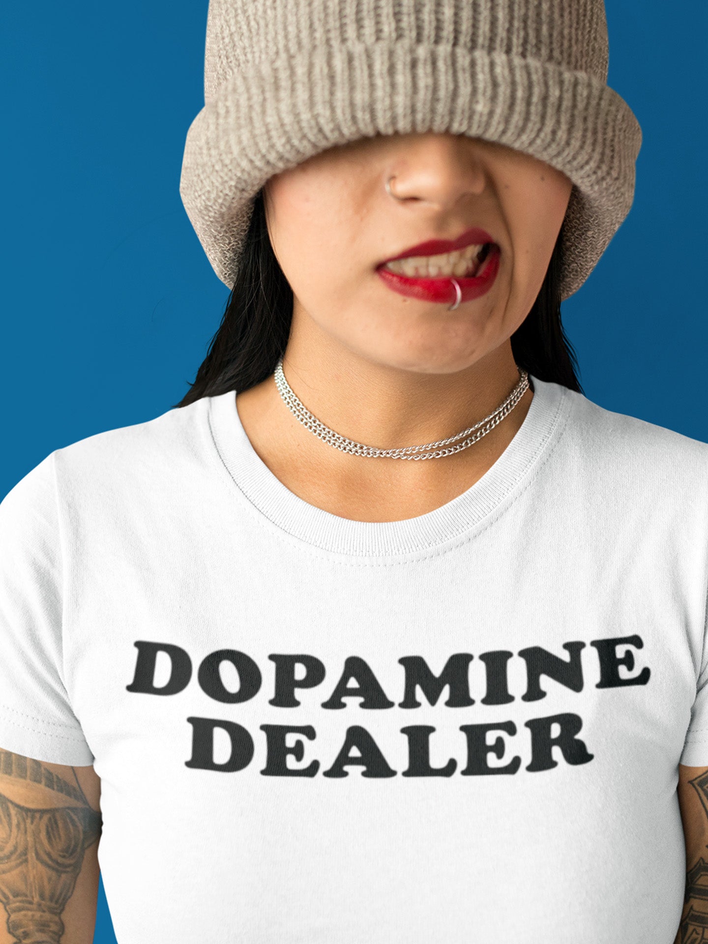 Dopamine Dealer Baby Tee Crop Top