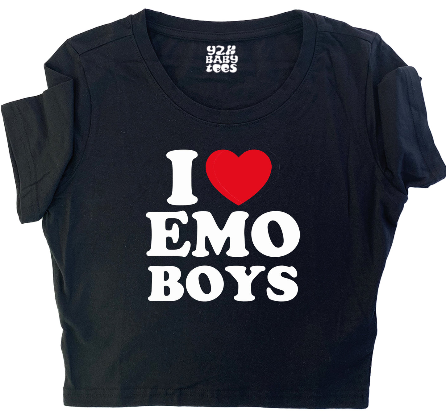 I Love Emo Boys Baby Tee Crop Top