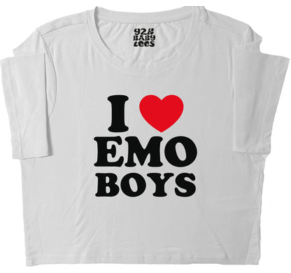 I Love Emo Boys Baby Tee Crop Top