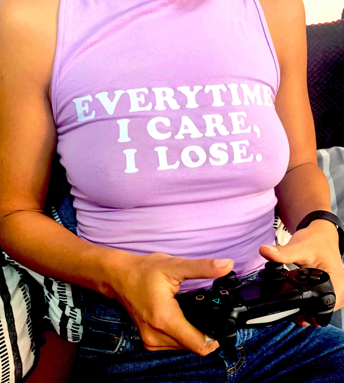 Everytime I Care, I Lose Cropped Tank Top