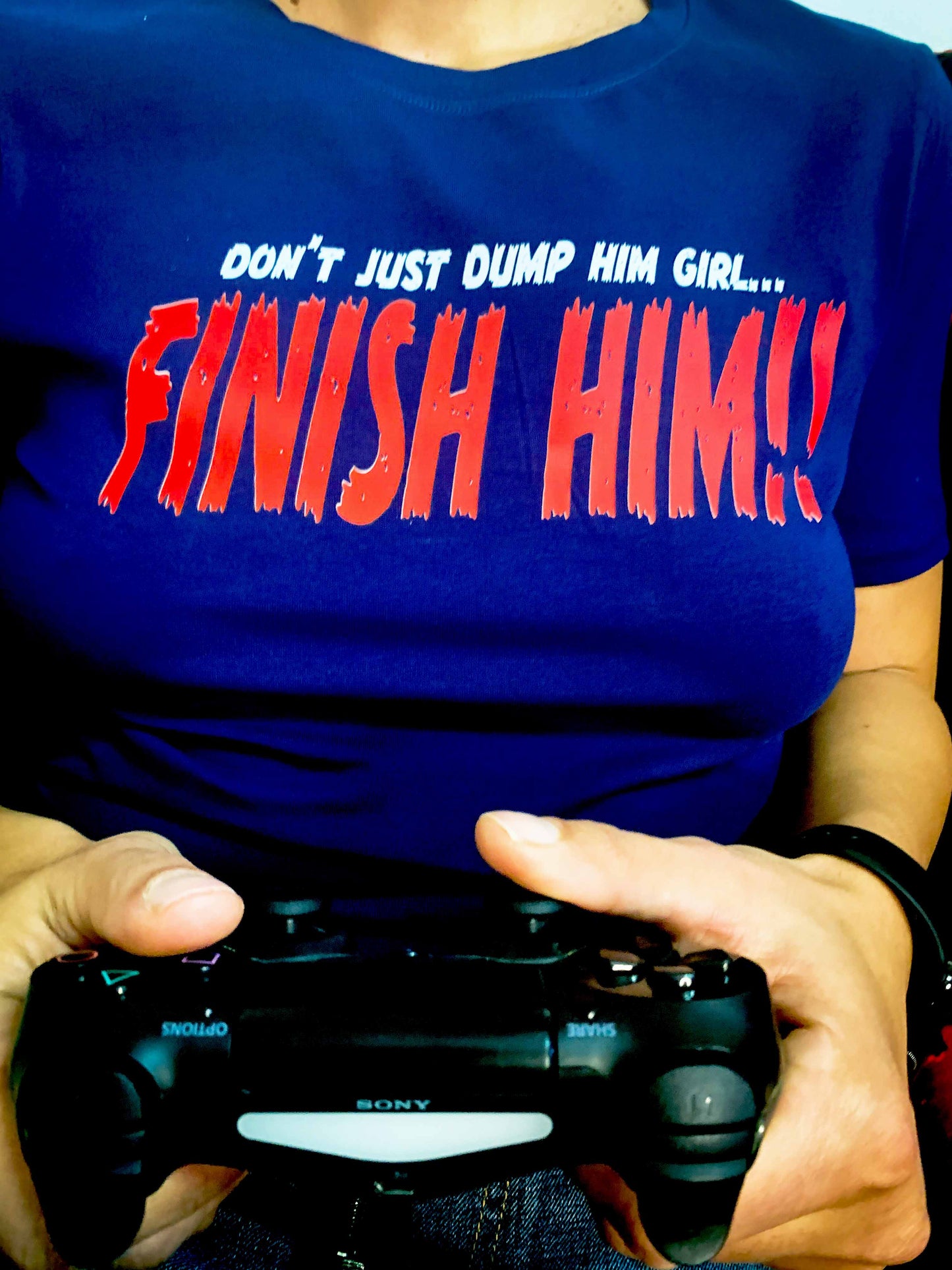 Don't Just Dump Him, FINISH HIM!! Baby Tee Crop Top