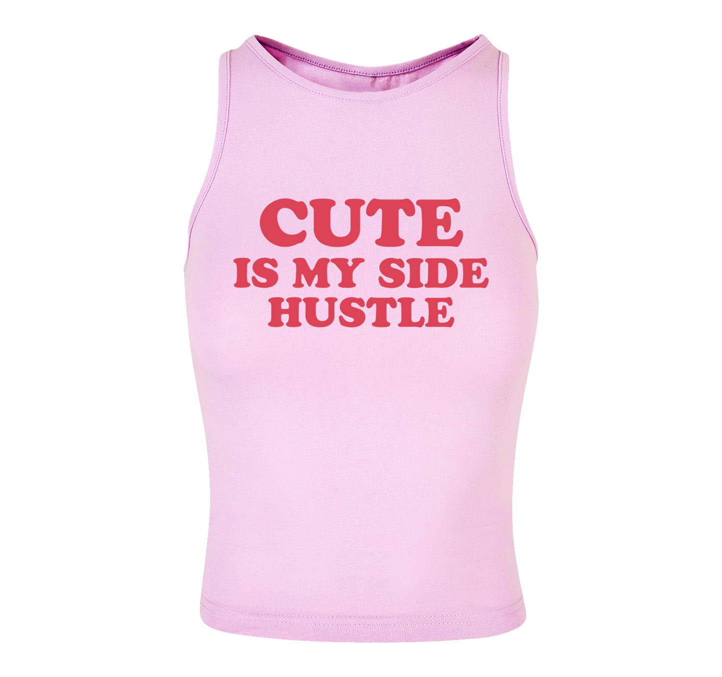 Cute Is My Side Hustle Cropped Tank Top