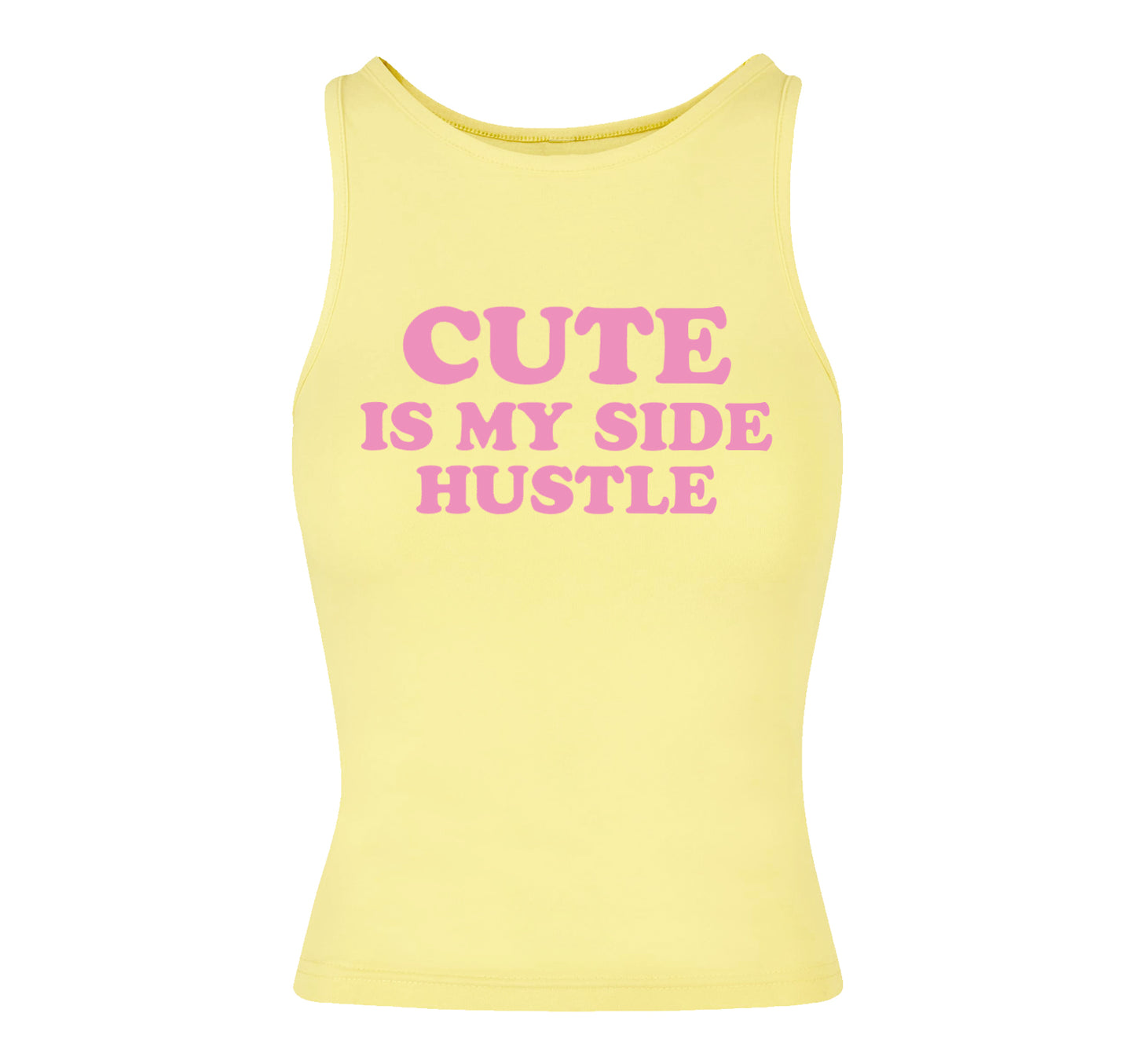 Cute Is My Side Hustle Cropped Tank Top