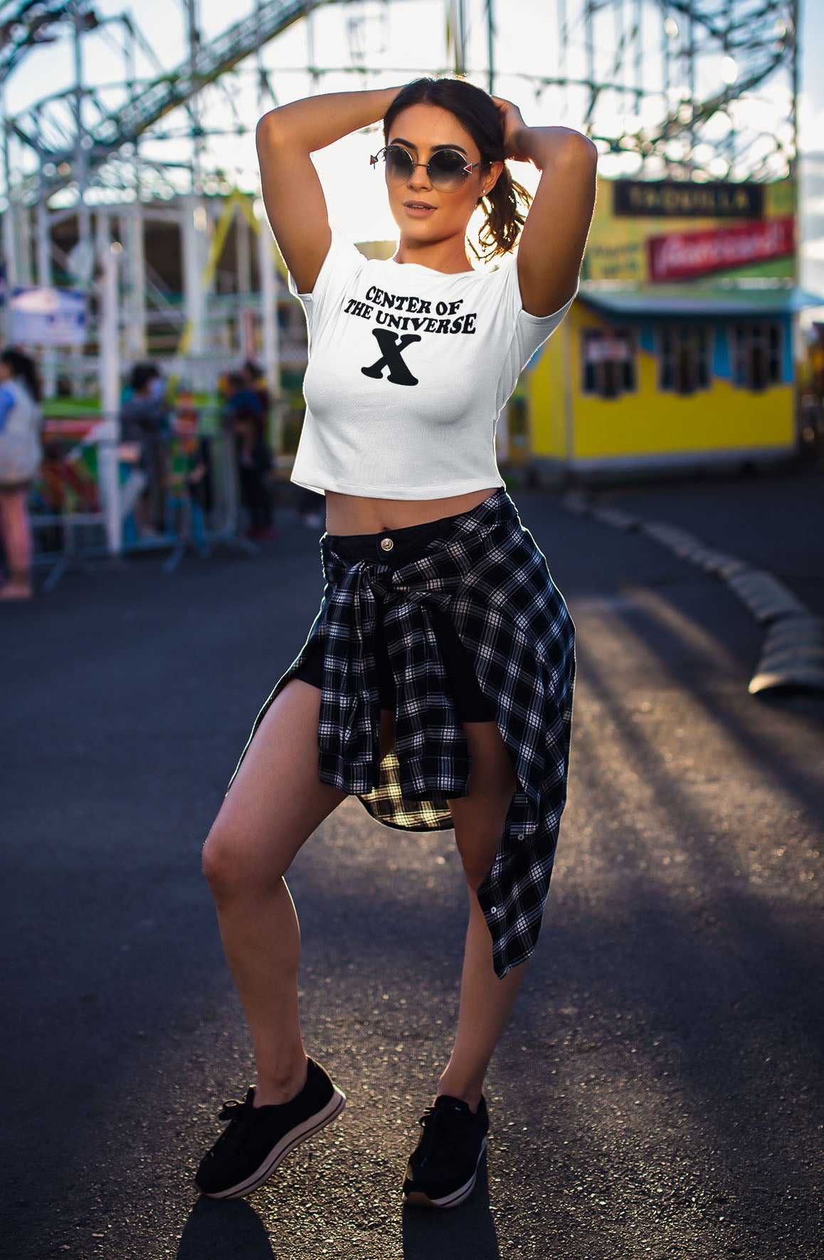 Center Of The Universe Baby Tee Crop Top